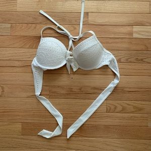 White push up bikini top
